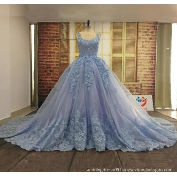 Real Sample Colorful Beaded 3D Flowers Lace Appliques Tulle Women Turkey Latest Luxury Wedding Dresses Bridal Ball Gown Designs